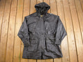 Vintage 1990s Full Length Black Leather Trench Coat