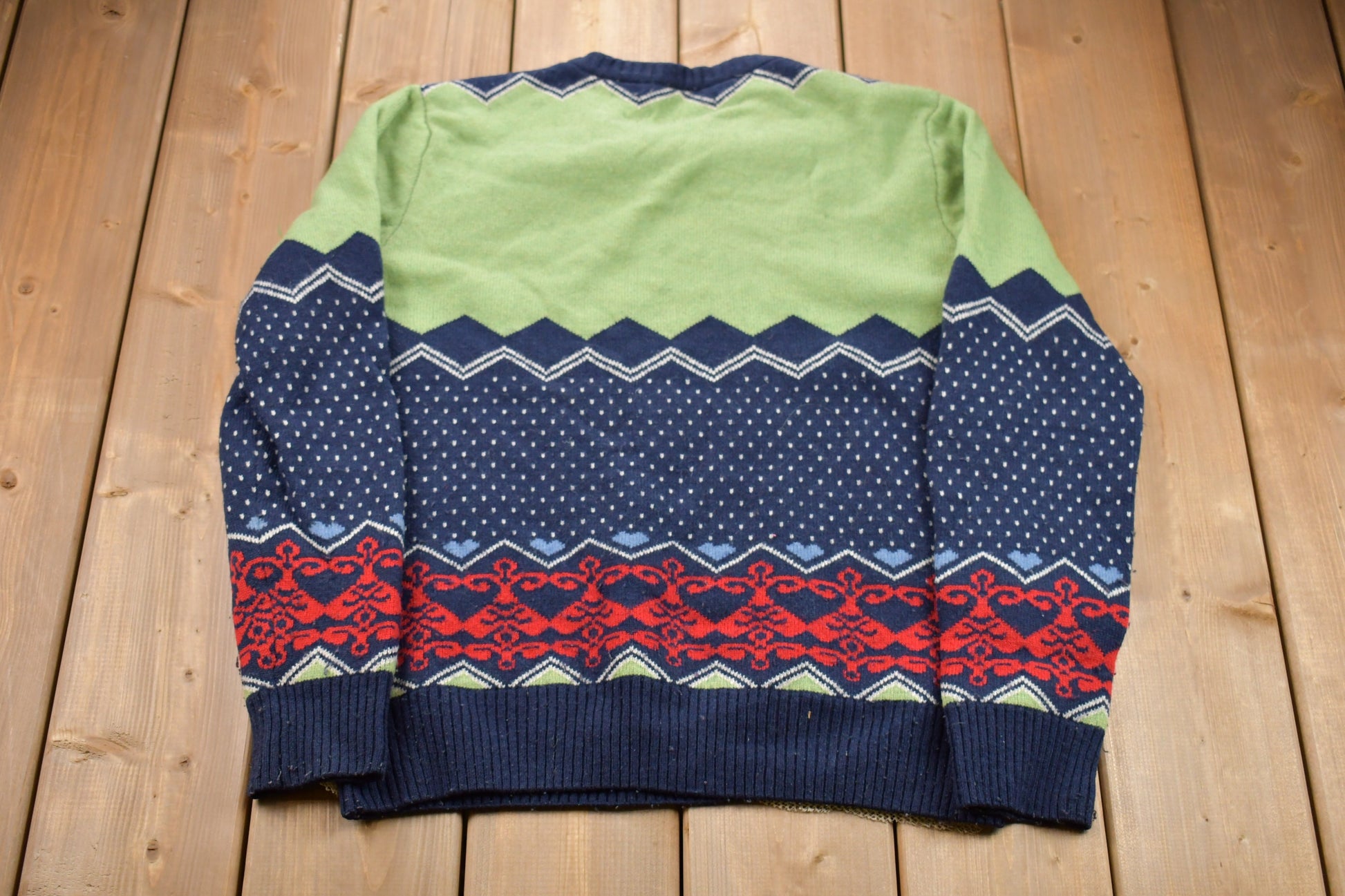 Vintage 1990s Abstract Knitted Sweater /