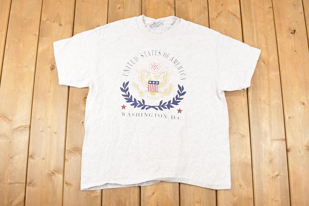 Vintage 1990s Washington USA Souvenir Travel T-Shirt Men's L
