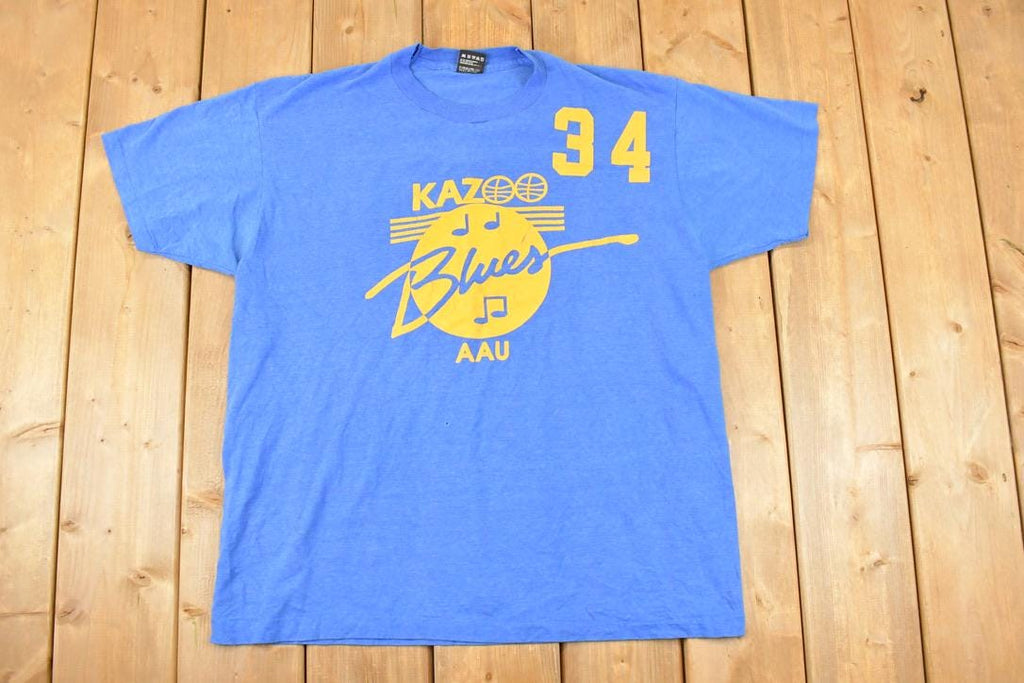Vintage 1990s Kazoo Blues 34 Souvenir Travel T-Shirt Men's XL