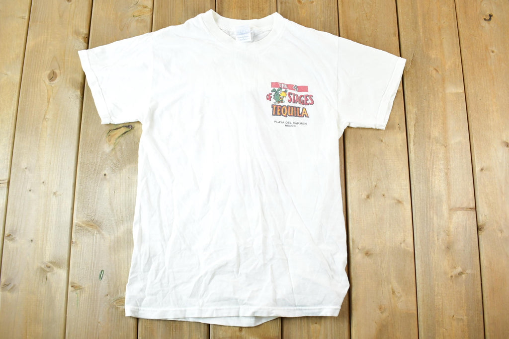 Vintage 1990s 4 Stages Of Tequila Souvenir T-Shirt Mens S