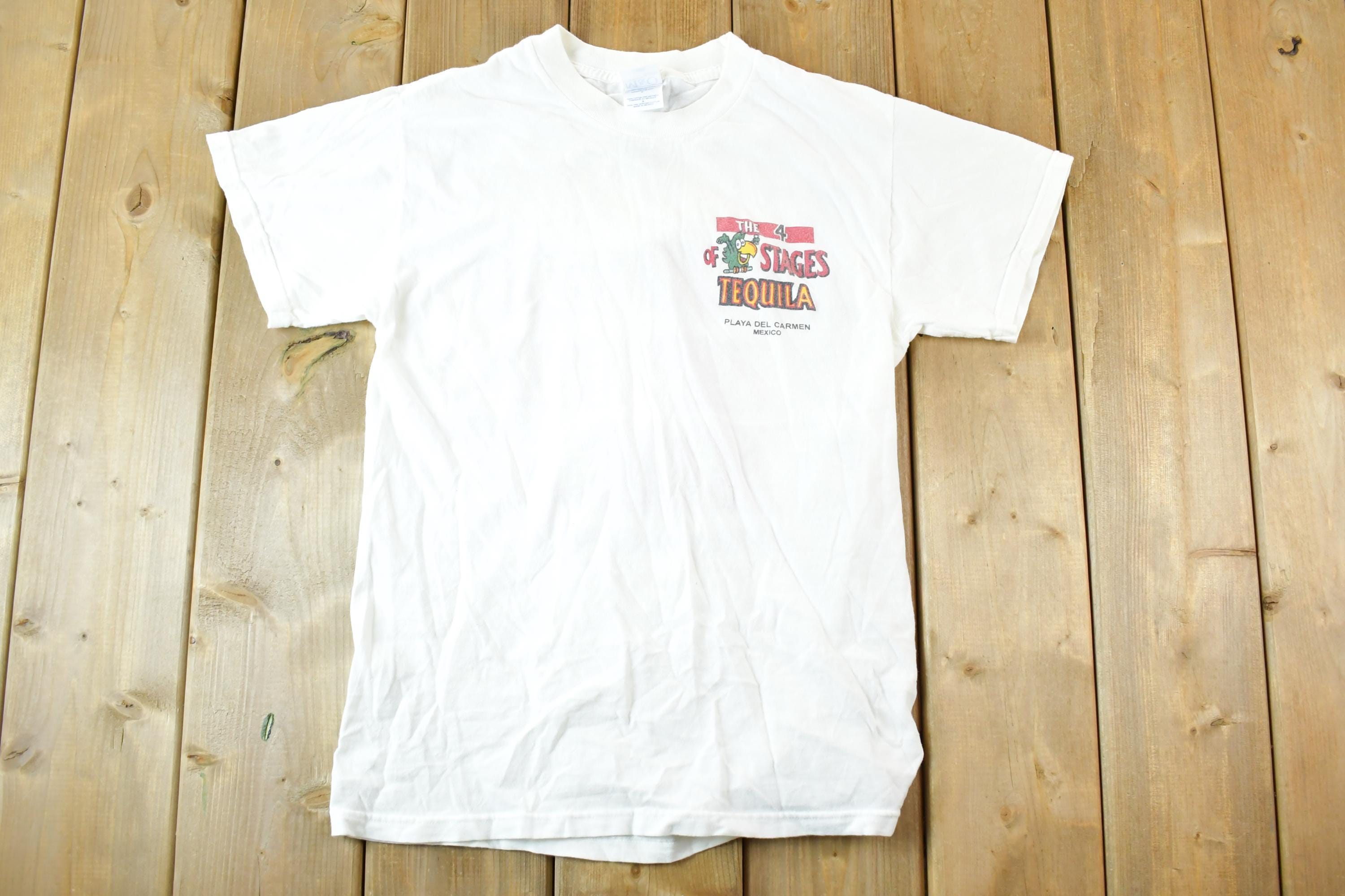 Vintage 1990s 4 Stages Of Tequila Souvenir T-Shirt Mens S