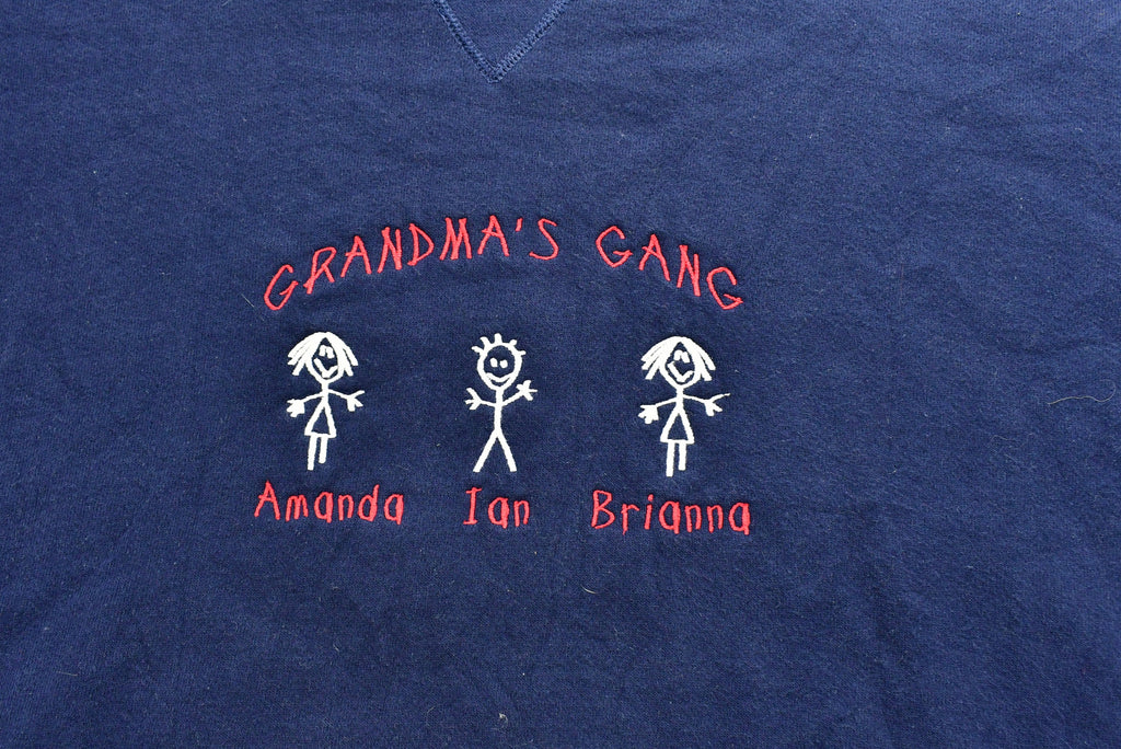 Vintage 90's "Grandmas Gang" Embroidered Crewneck