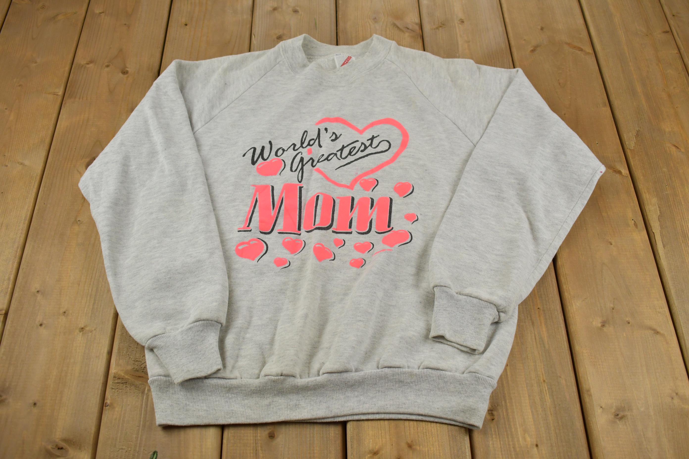 Vintage 1990s World's Greatest Mom Crewneck Sweater Made In USA