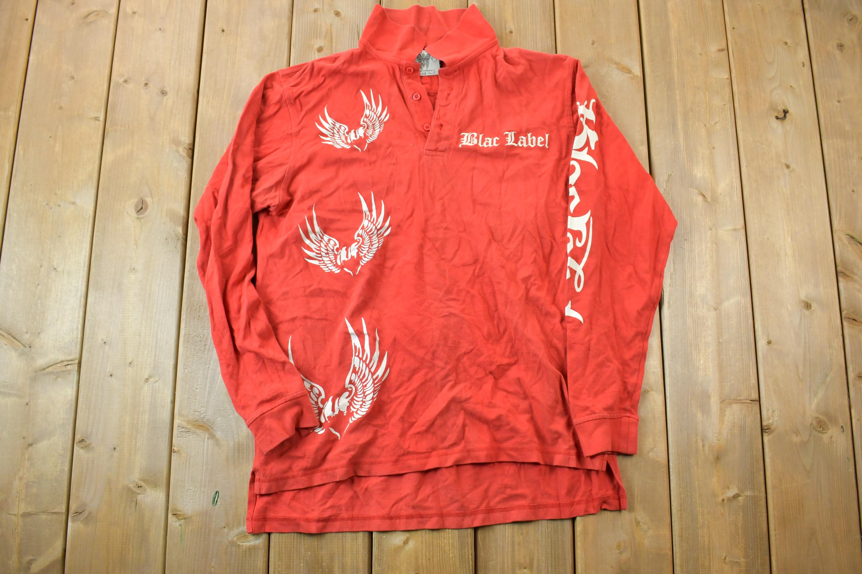 Vintage 1990s Blac Label Flannel Quarter Button Up Shirt