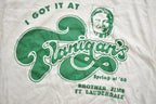 Vintage 1980s "I Got It At Flanigan's" Brother Jims Ft Lauderdale Souvenir Ringer Shirt