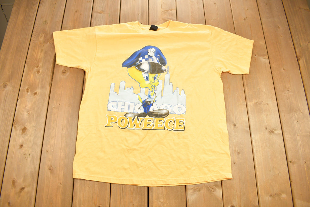Vintage 2000 Tweety Bird Chicago Police Cartoon T-Shirt