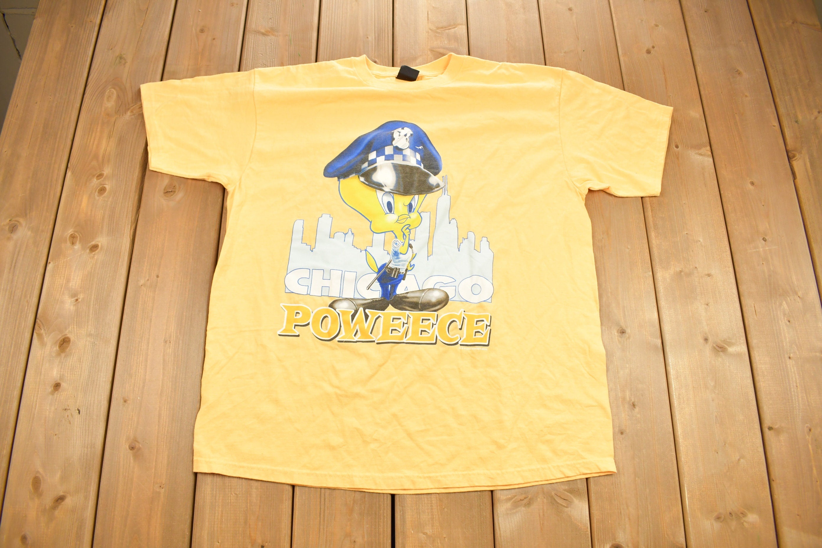 Vintage 2000 Tweety Bird Chicago Police Cartoon T-Shirt