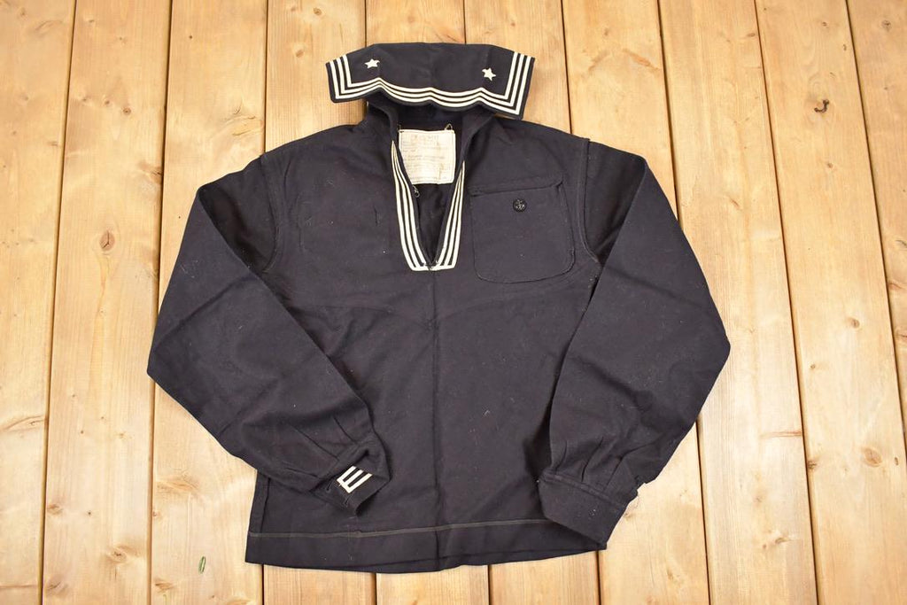 Vintage 1940s Navy Sweatshirt Mens S
