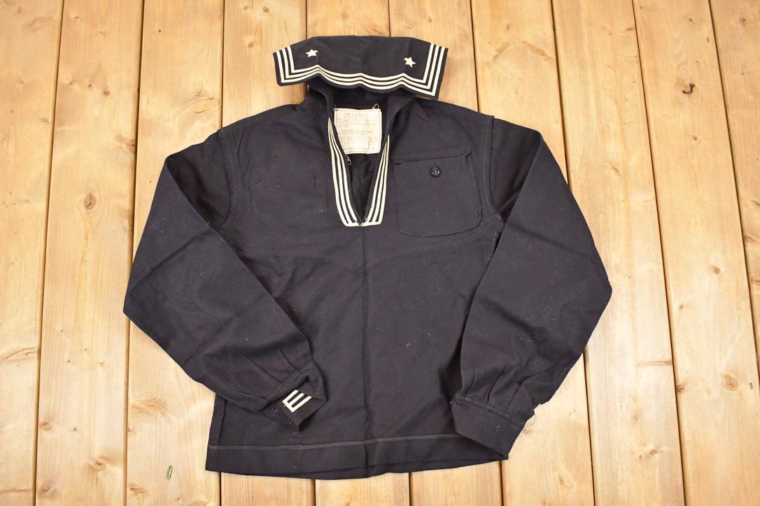 Vintage 1940s Navy Sweatshirt Mens S