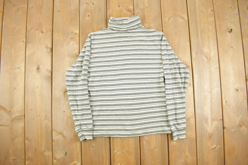 Vintage 1990s Jenny Buohanan Striped Long Sleeve Turtleneck