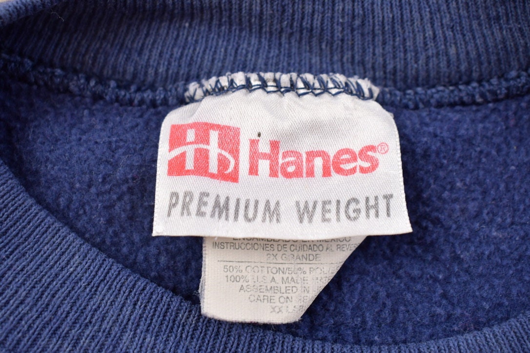 Vintage 1990s Blank Navy Blue Crewneck Sweatshirt