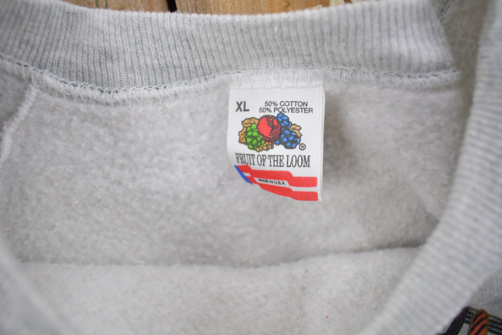 Vintage 1990s Navy Club Crewneck Sweatshirt / 90s Crewneck / Made IN USA / Streetwear / Rockford Illinois