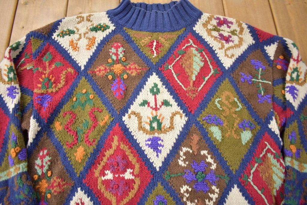 Vintage 1990s Gallagher KnitMock Neck Sweater