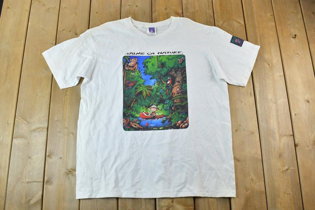 Vintage 1990s Jaime Ca Nature French Jungle Souvenir T-Shirt  Vintage Streetwear  Vacation Tee  Travel T Shirt