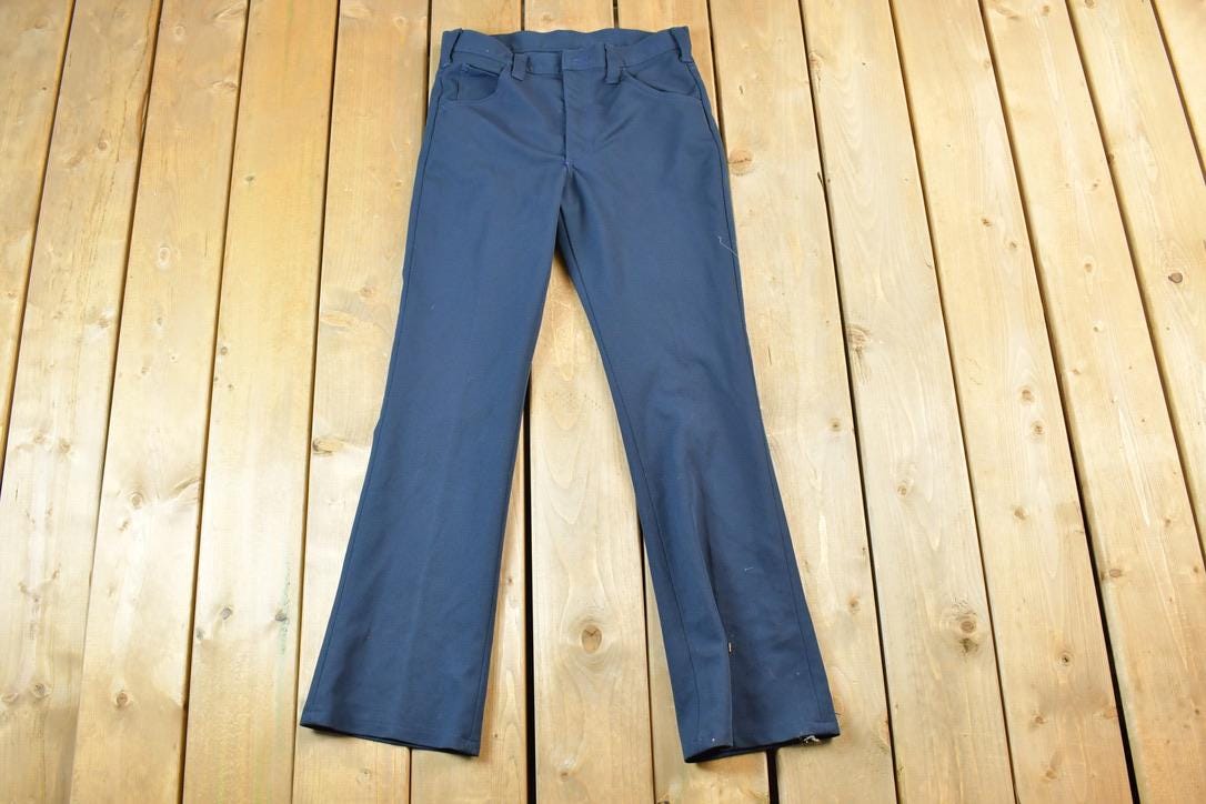 Vintage 1960s Lee Pleated Bell Bottom Pants Size 28  Made in USA  American Vintage  Workwear  Streetwear  Vintage Pants