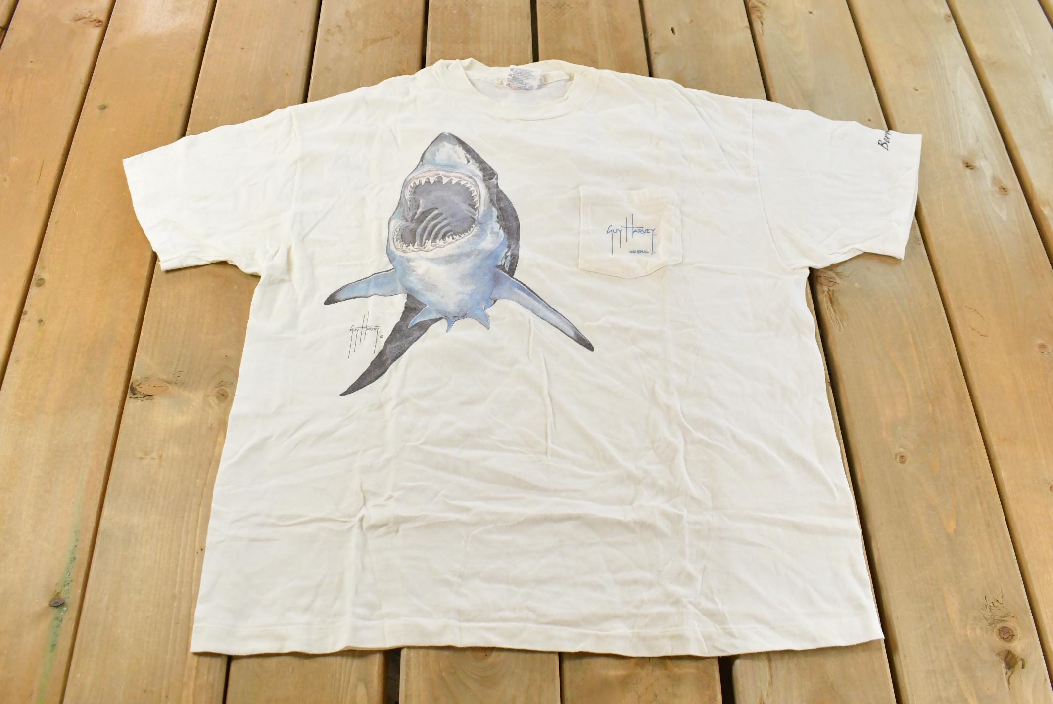 Vintage 1990s Guy Harvey Souvenir Shark T-Shirt Men's 2XL