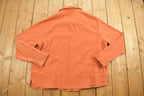 Vintage 1990s Blank Orange Button Up Shirt