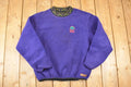 Vintage 1990s Big Sky Montana Embroidered Fleece Outdoorsman Sweater Men's L