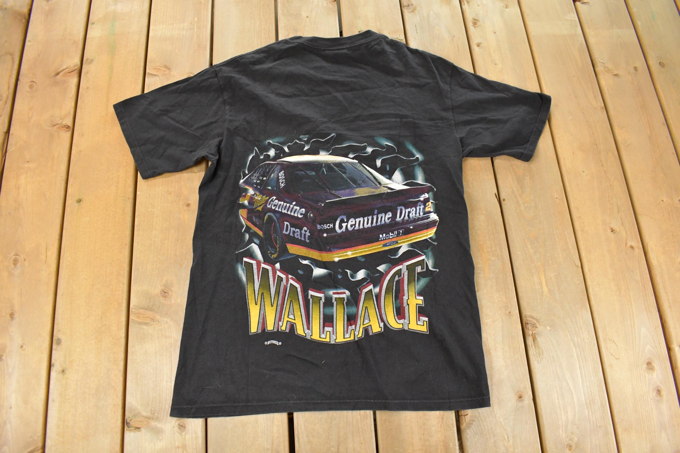 Vintage 1990s Nascar Rusty Wallace Miller Genuine Draft Racing T-Shirt Men's Medium