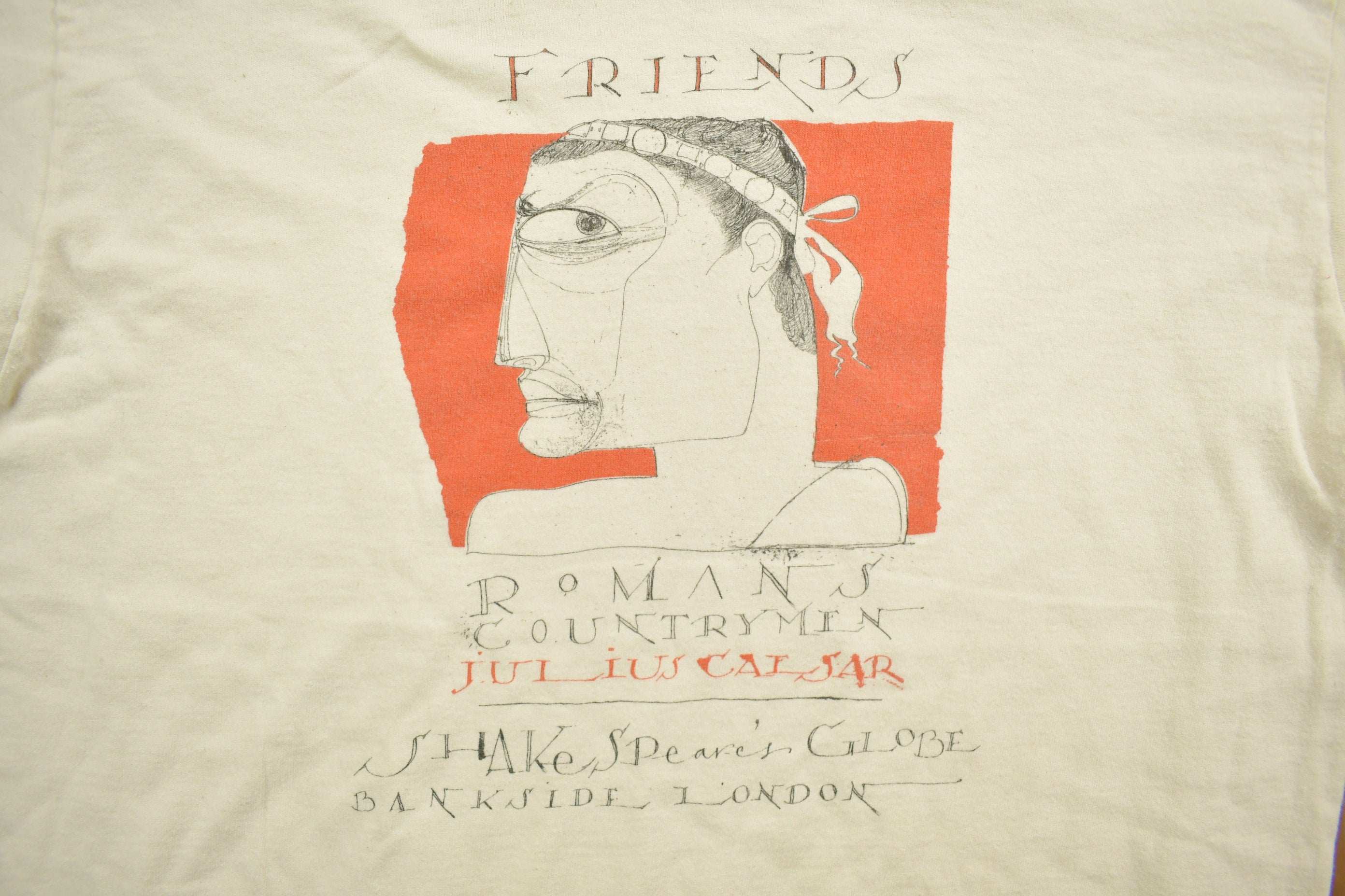 Vintage 1990s Julius Caesar Roman Shakespeare Graphic T Shirt