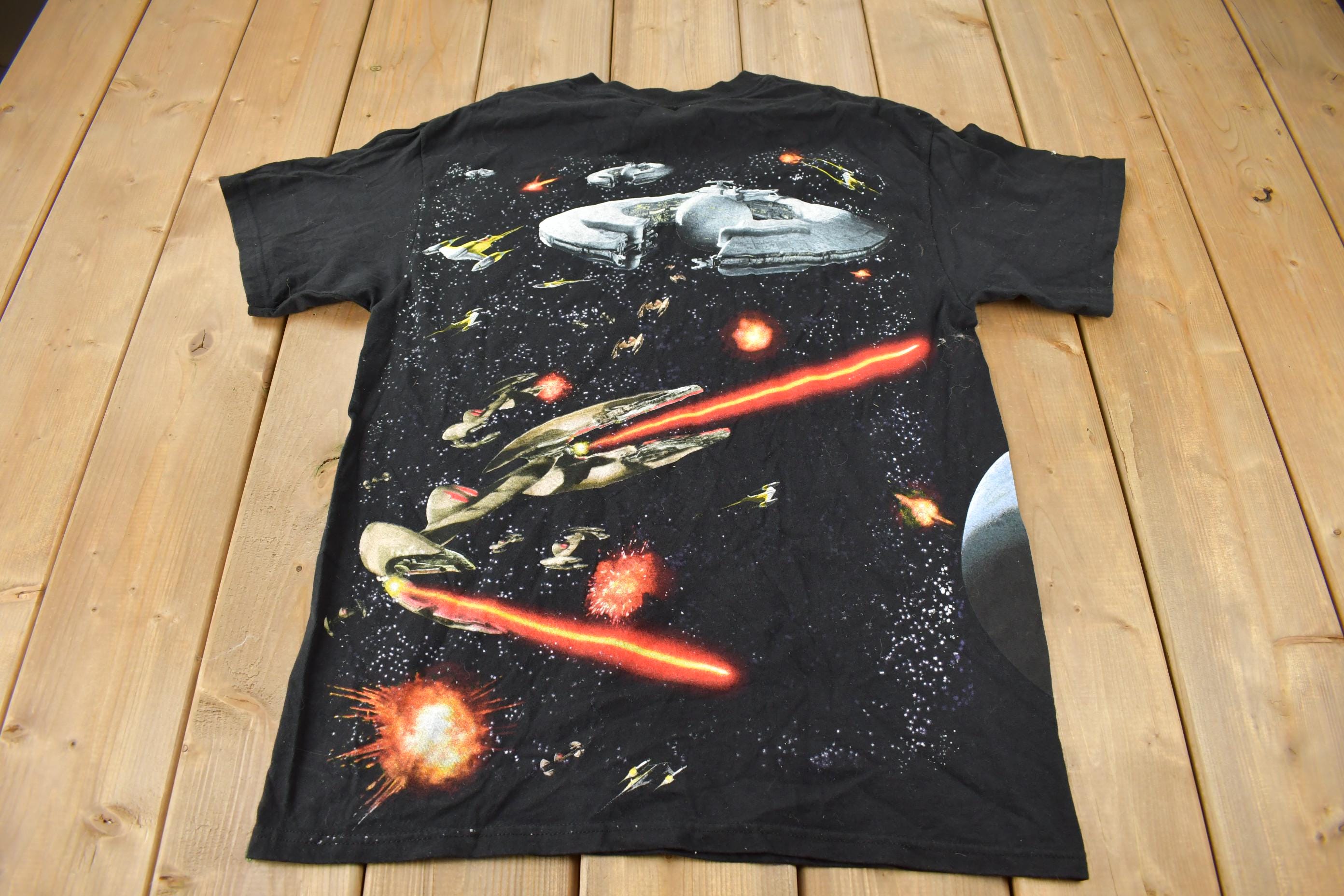 Vintage 1999 Star Wars Episode 1 All Over Print Promo T-Shirt