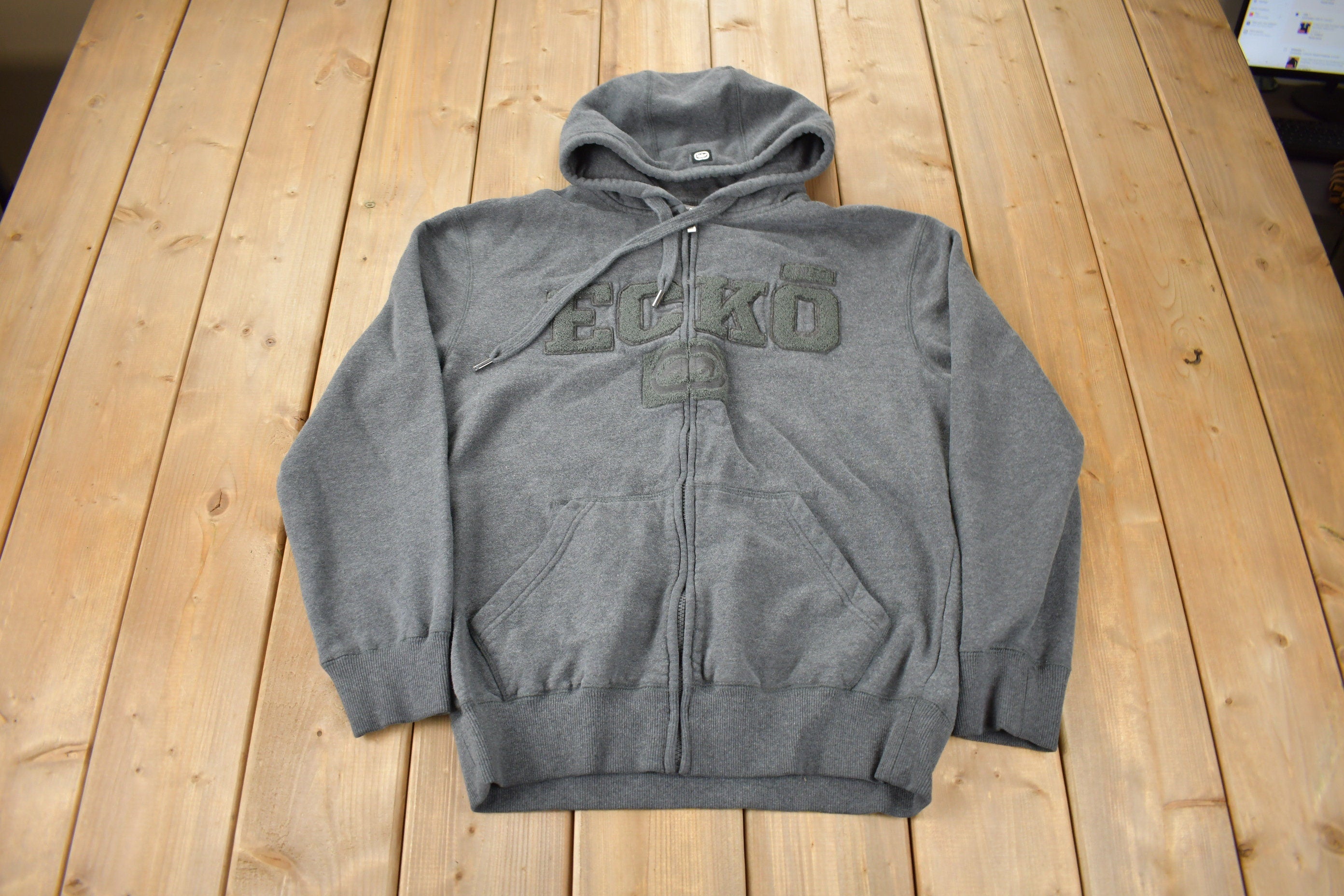 Vintage Y2K Ecko Embroidered Hoodie Size Medium