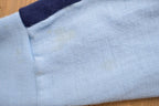 Vintage 1990s Blank Blue Colour Block Zip Up Sweatshirt