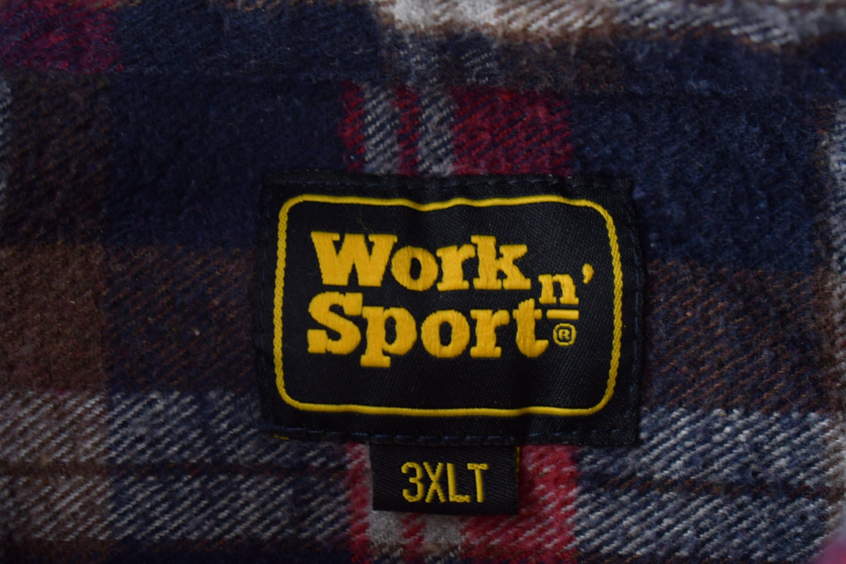 Vintage 1990s Work N Sport Plaid Button Up Shirt