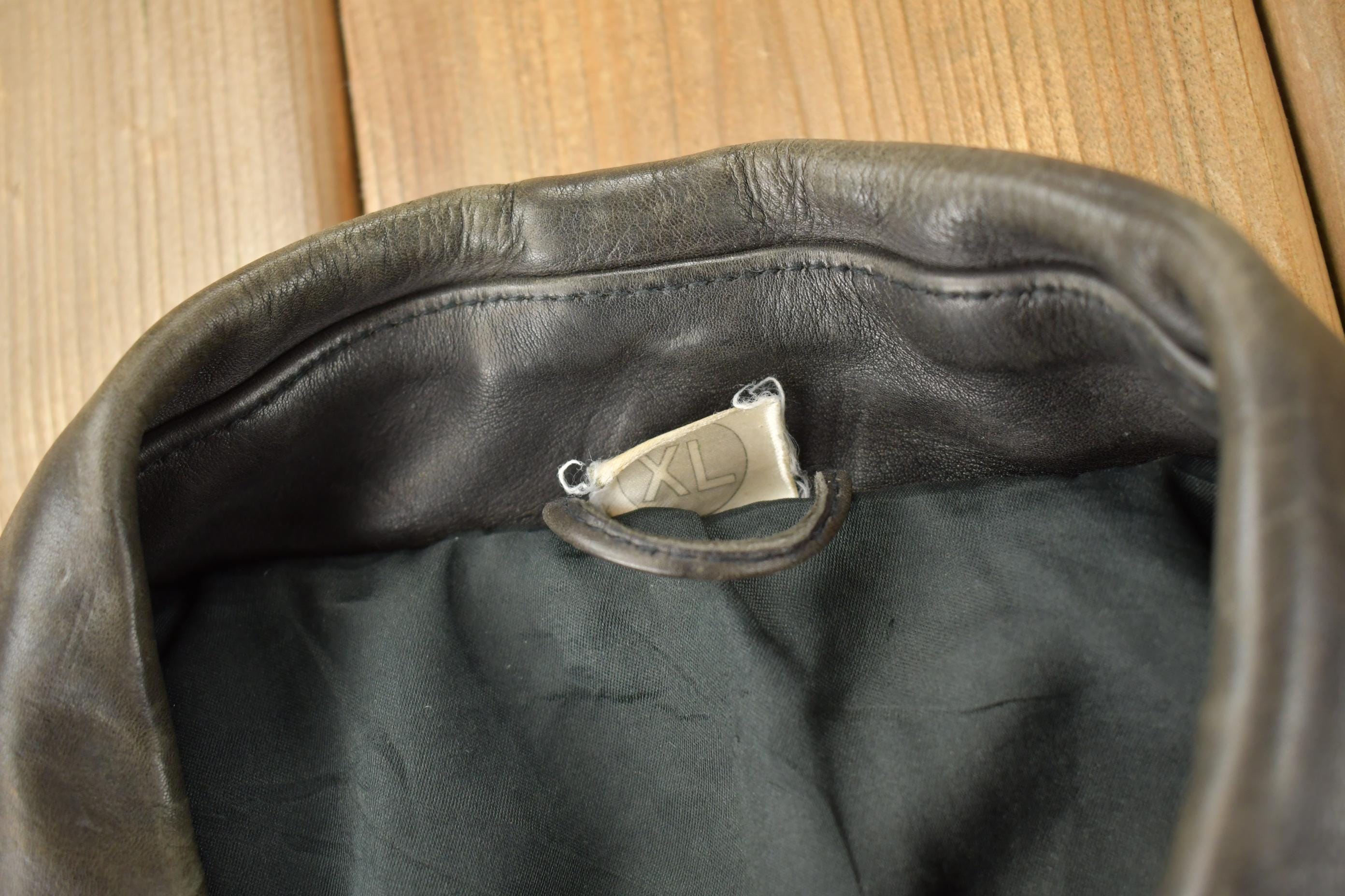 Vintage 1980sDark Brown Genuine Leather Women's Coat Size XL