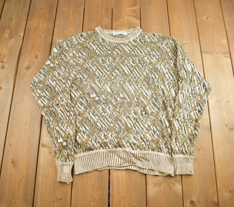 Vintage 1990s Rene Lezard Femme & Homme Knit Crewneck Sweater