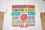 Vintage 1993 Carbajal Vs Kim Cesars Palace Boxing Promo Single Stitch Graphic T Shirt Made In USA
