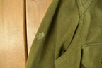 Vintage 1950s Military Wool Button Up Infantry Shirt
