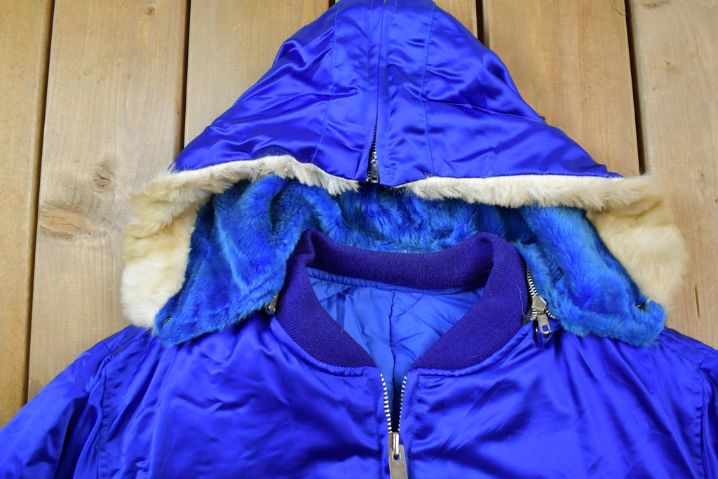 Vintage 1990s Korea Dragon Hooded Puffer Jacket