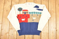 Vintage 1990s Country Suburbans AOP Farm Theme Embroidered Knit Crewneck Sweater Men's S
