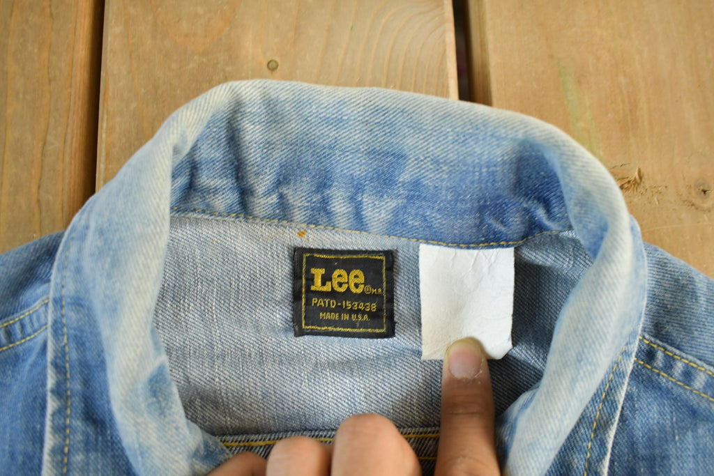 Vintage 1970s Lee Sanforzied Denim Jean Trucker Jacket Men's Small