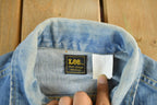 Vintage 1970s Lee Sanforzied Denim Jean Trucker Jacket Men's Small