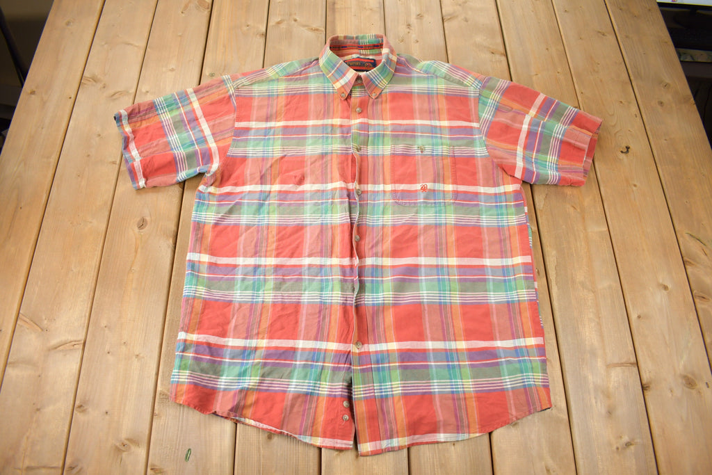 Vintage 1990s Twenty X Short Sleeve Plaid Button Up Shirt