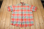 Vintage 1990s Twenty X Short Sleeve Plaid Button Up Shirt
