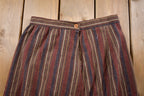 True Vintage 1970's Striped Skirt 26 Inch Waist 29 Inch Length