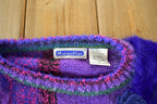 Vintage 1990s Mariea Kim Knit Abstract Pattern Crewneck Sweater