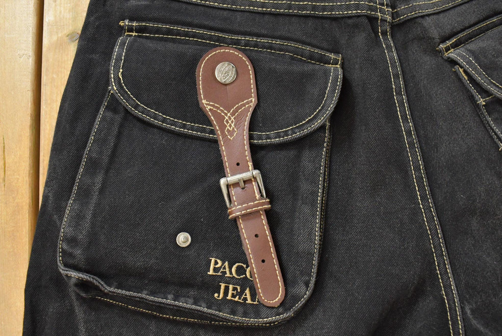 Vintage Y2K Paco Baggy Denim Jeans Men's 34 x 32 / American Vintage Jeans / Sun Faded / Streetwear / Vintage Pants / Plated / Black Jeans