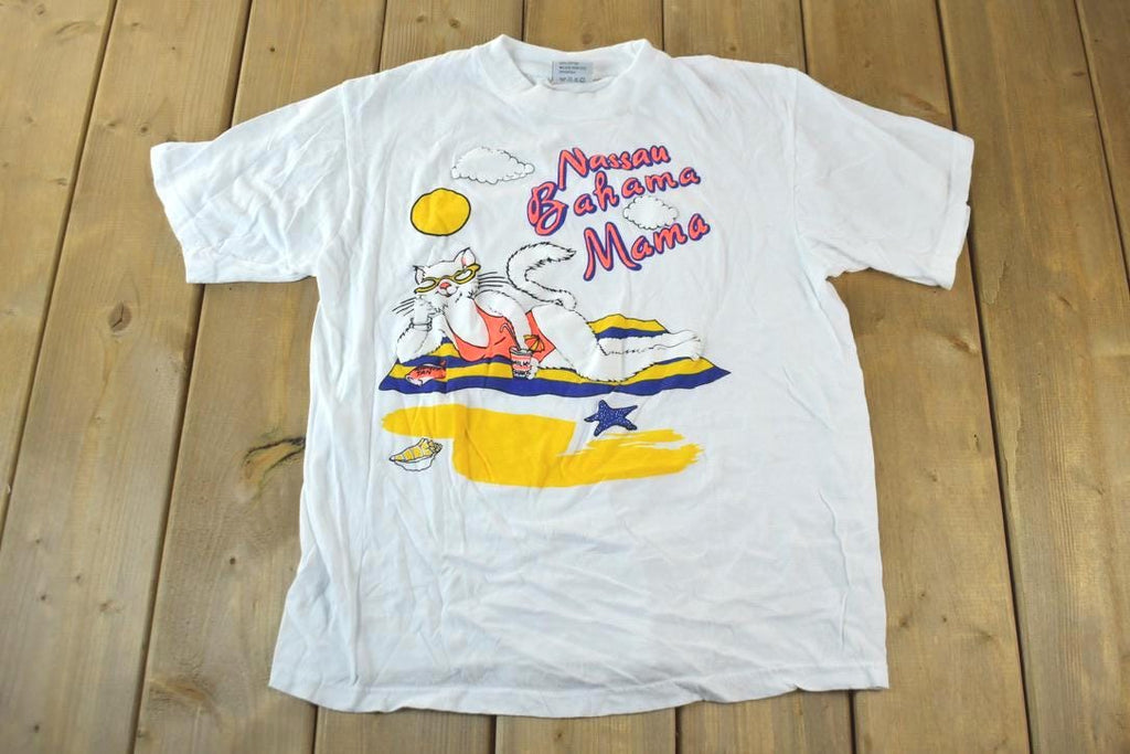 Vintage 1990s Nassau Bahama Mama Ladycat Souvenir T-Shirt