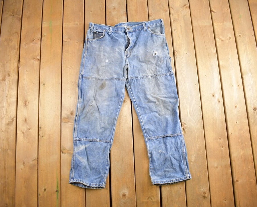 Vintage 1990s Dickies Distressed Denim Carpenter Pants 38x30