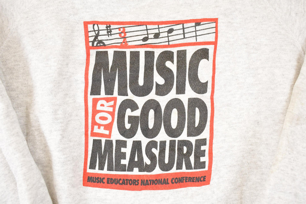 Vintage 1990s Music For Good Measure Graphic Print Crewneck Sweatshirt Men's L