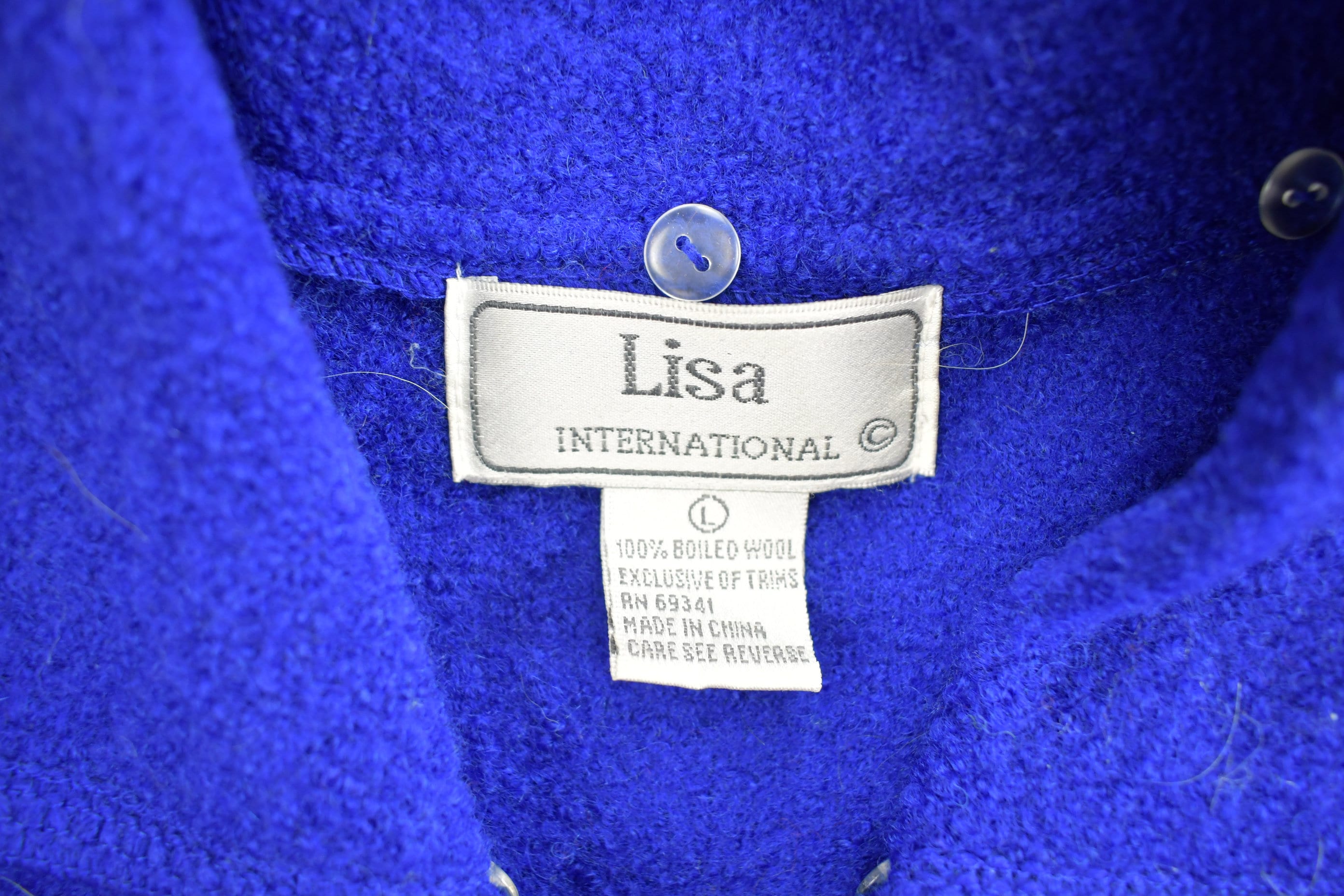Vintage 1990s Blue Polar Bear Fleece Sweater
