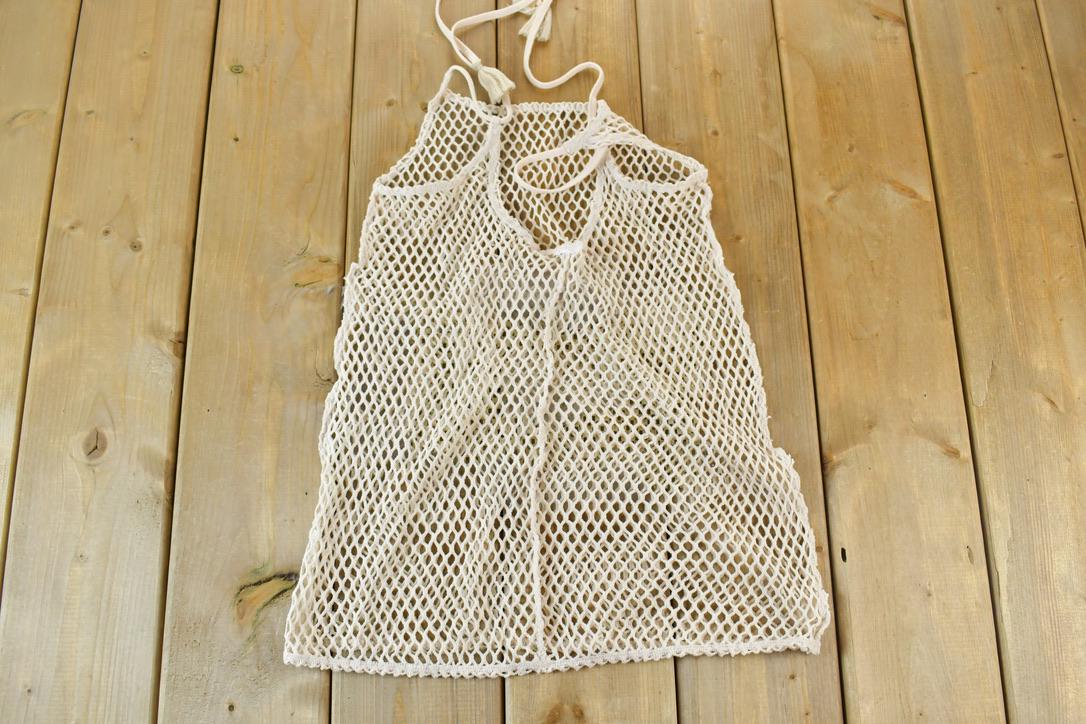 Vintage 1990s Mesh Beach Souvenir Caribbean tank Top