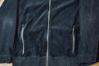 Vintage 1990s Jones New York Knit Velour Zip Up Turtleneck Sweater