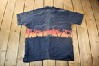 Vintage 1980s Harley Davidson Motorcycles Pacific Sunset Graphic T-Shirt