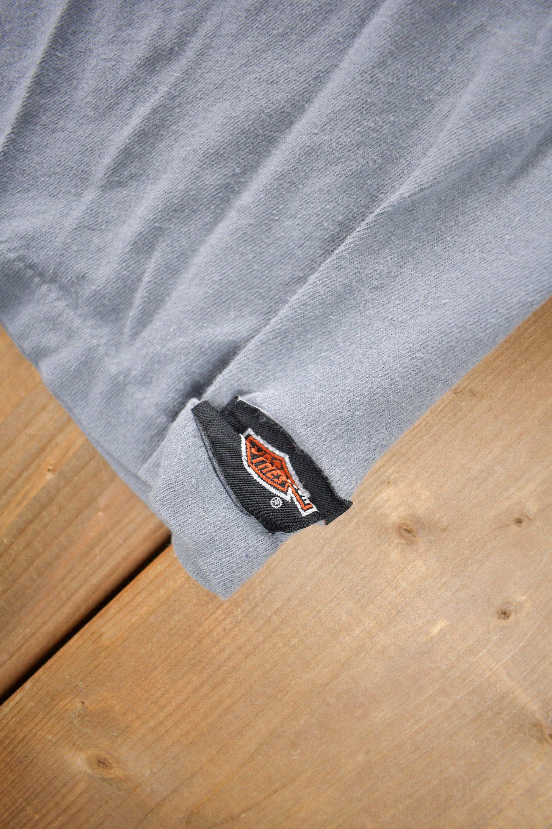 Vintage 1980s Camerons Harley Davidson Perth Ontario Single Stitch 3D Emblem T-Shirt Made In USA